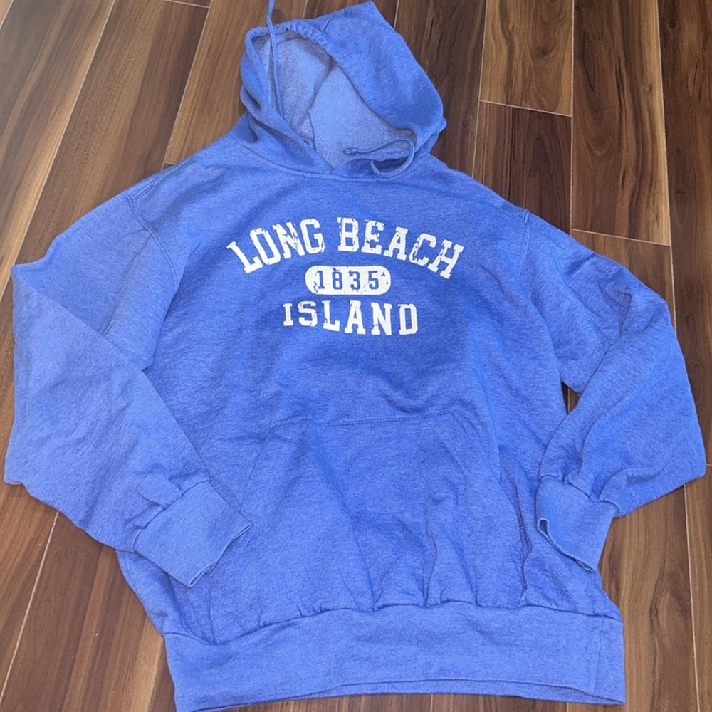 Large Lbi Long Beach Island Blue Hoodie